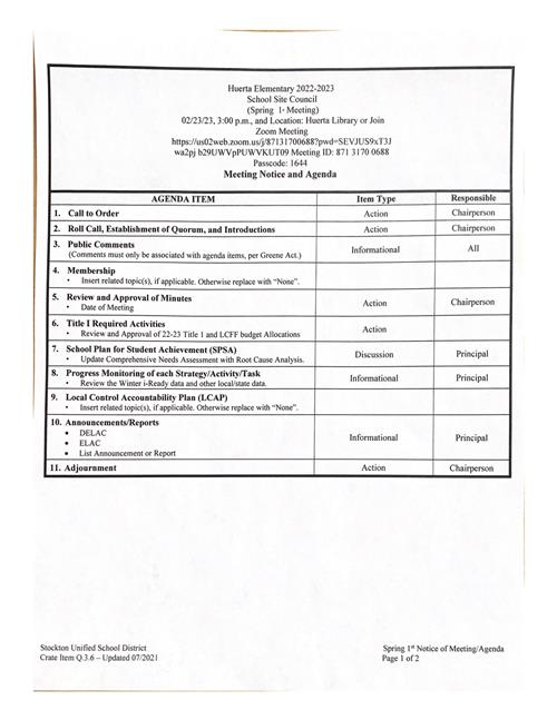School Site Council